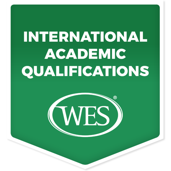 WES Verified International Academic Qualifications - Master's degree